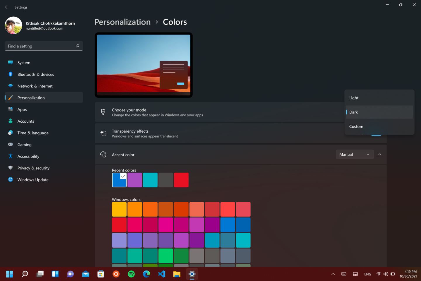 Dark Mode